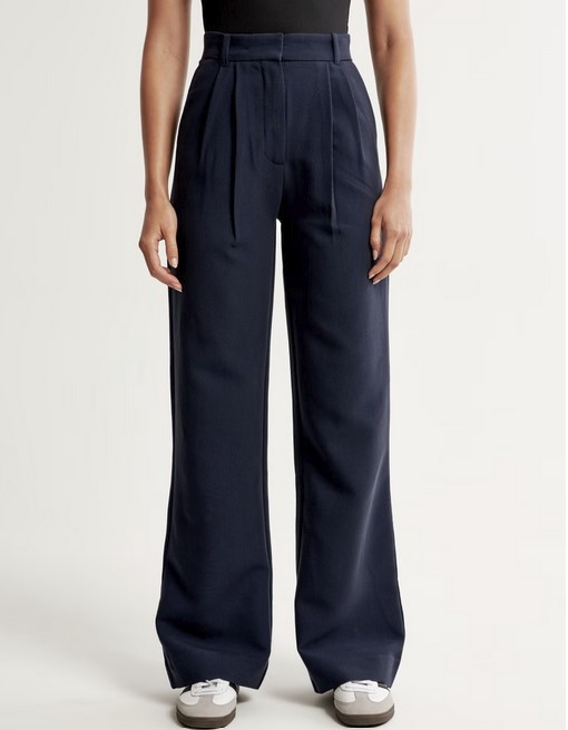 Abercrombie Navy Wide Leg Pants 